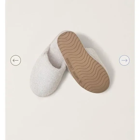 Barefoot Dreams CozyChic Unisex Slipper in Heathered Stone / White - Picture 5 of 5